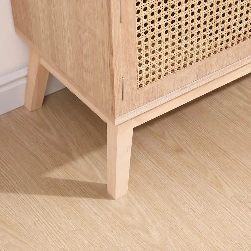 Boho Rattan TV Stand with Adjustable Shelf for TVs up to 139.7 cm – product view