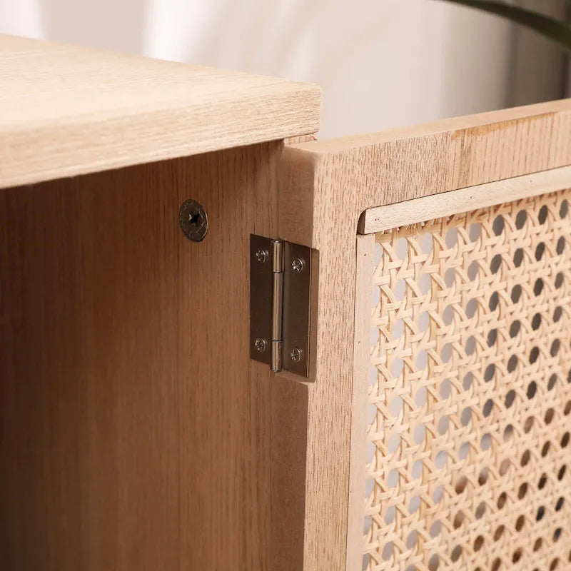 Boho Rattan TV Stand with Adjustable Shelf for TVs up to 139.7 cm – product view