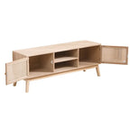 Boho Rattan TV Stand with Adjustable Shelf for TVs up to 139.7 cm – product view