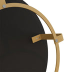 Modern Wood Round Coffee Table with Metal Legs – product view