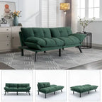 Upholstered 2-Seat Sofa Bed with Adjustable Backrest and Armrests, 177.8 cm Long – product view