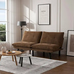 Upholstered 2-Seat Sofa Bed with Adjustable Backrest and Armrests, 177.8 cm Long – product view