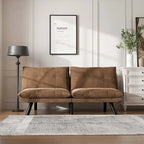 Upholstered 2-Seat Sofa Bed with Adjustable Backrest and Armrests, 177.8 cm Long – product view
