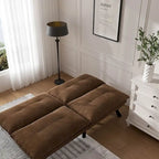 Upholstered 2-Seat Sofa Bed with Adjustable Backrest and Armrests, 177.8 cm Long – product view