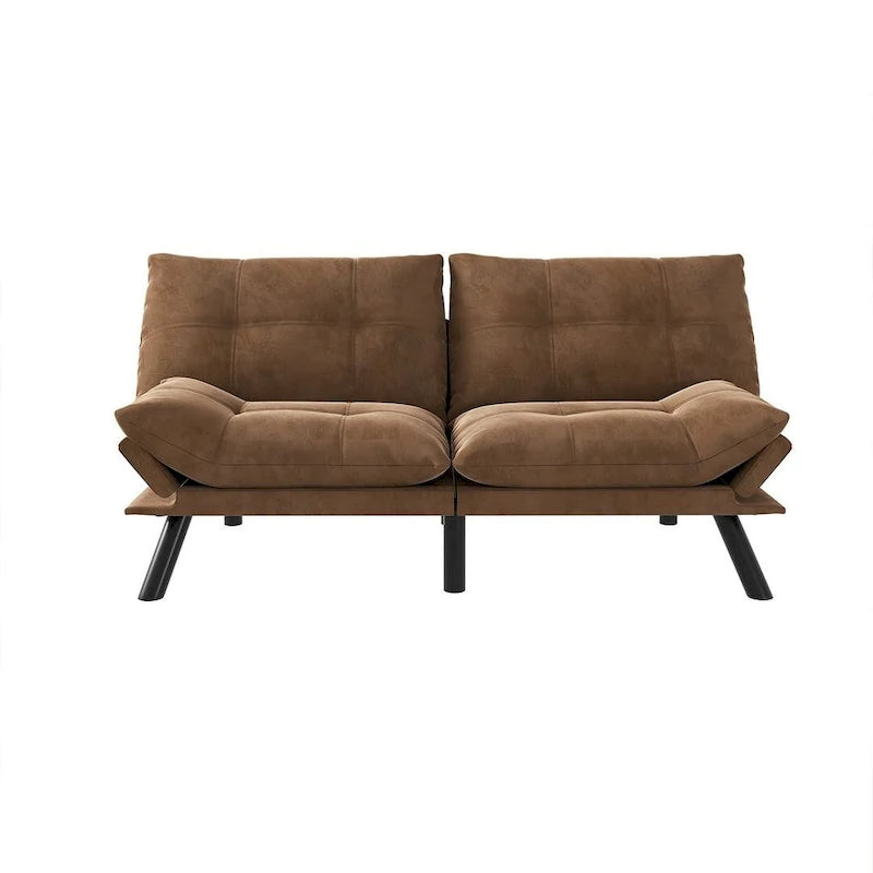 Upholstered 2-Seat Sofa Bed with Adjustable Backrest and Armrests, 177.8 cm Long – product view