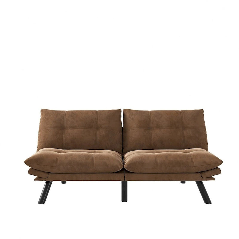 Upholstered 2-Seat Sofa Bed with Adjustable Backrest and Armrests, 177.8 cm Long – product view