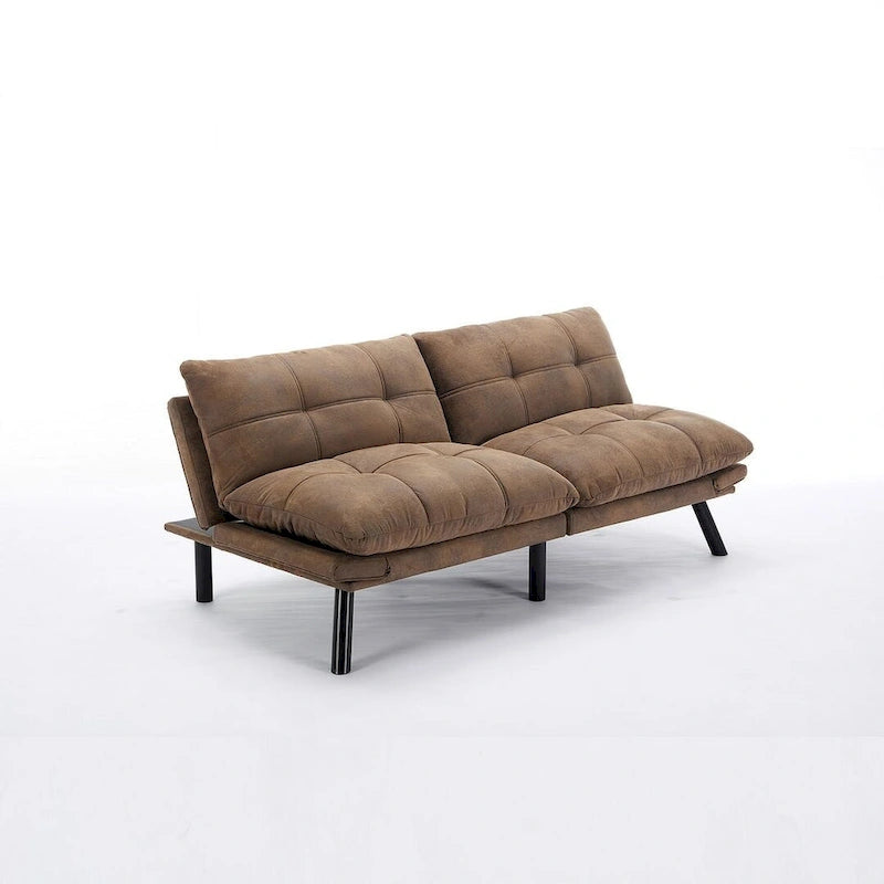 Upholstered 2-Seat Sofa Bed with Adjustable Backrest and Armrests, 177.8 cm Long – product view