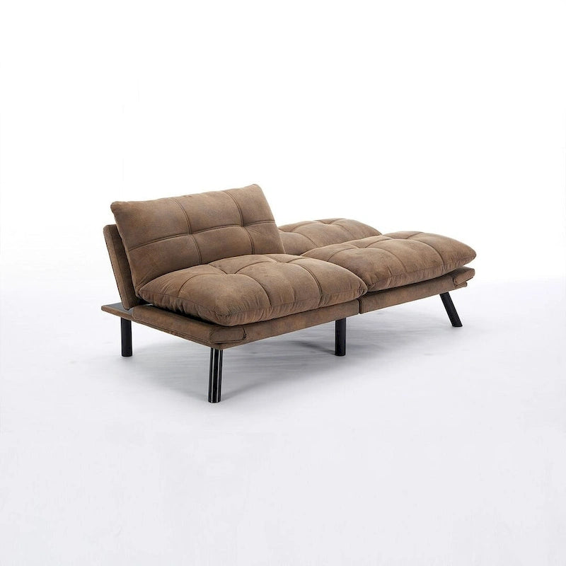 Upholstered 2-Seat Sofa Bed with Adjustable Backrest and Armrests, 177.8 cm Long – product view