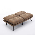 Upholstered 2-Seat Sofa Bed with Adjustable Backrest and Armrests, 177.8 cm Long – product view
