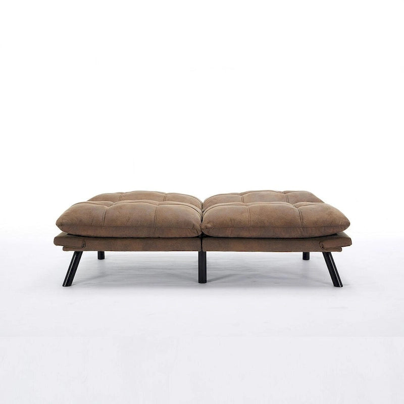 Upholstered 2-Seat Sofa Bed with Adjustable Backrest and Armrests, 177.8 cm Long – product view