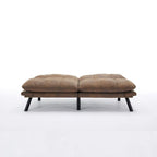 Upholstered 2-Seat Sofa Bed with Adjustable Backrest and Armrests, 177.8 cm Long – product view