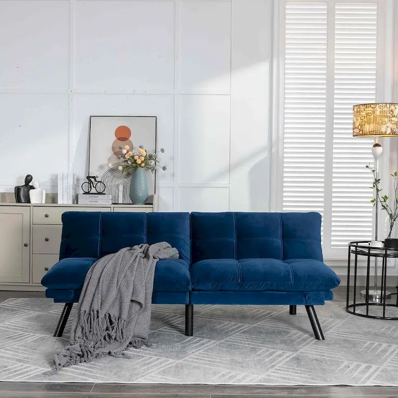 Upholstered 2-Seat Sofa Bed with Adjustable Backrest and Armrests, 177.8 cm Long – product view