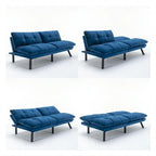 Upholstered 2-Seat Sofa Bed with Adjustable Backrest and Armrests, 177.8 cm Long – product view