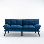 Upholstered 2-Seat Sofa Bed with Adjustable Backrest and Armrests, 177.8 cm Long – product view