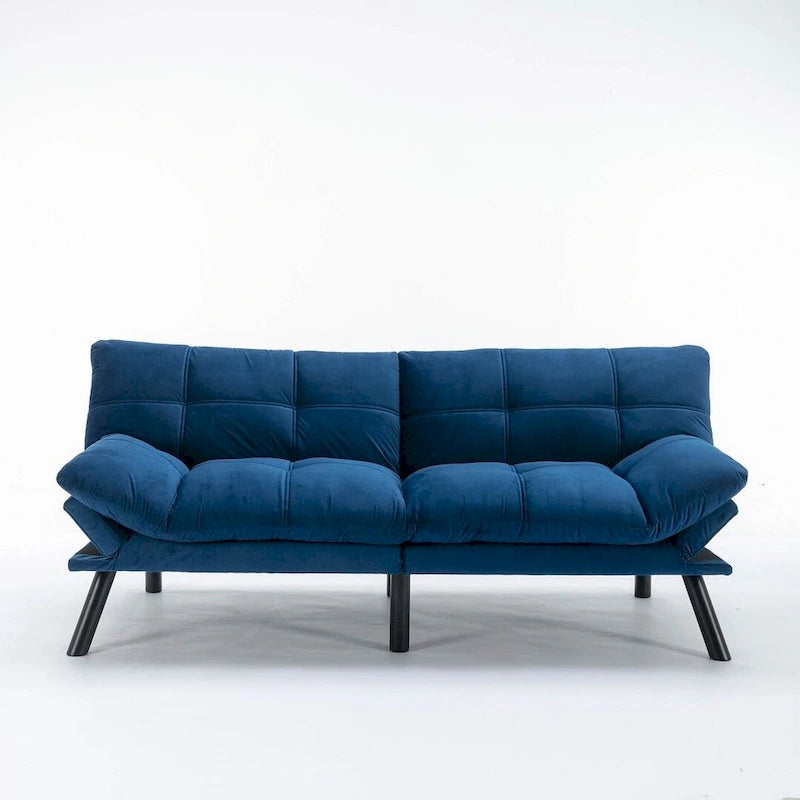 Upholstered 2-Seat Sofa Bed with Adjustable Backrest and Armrests, 177.8 cm Long – product view