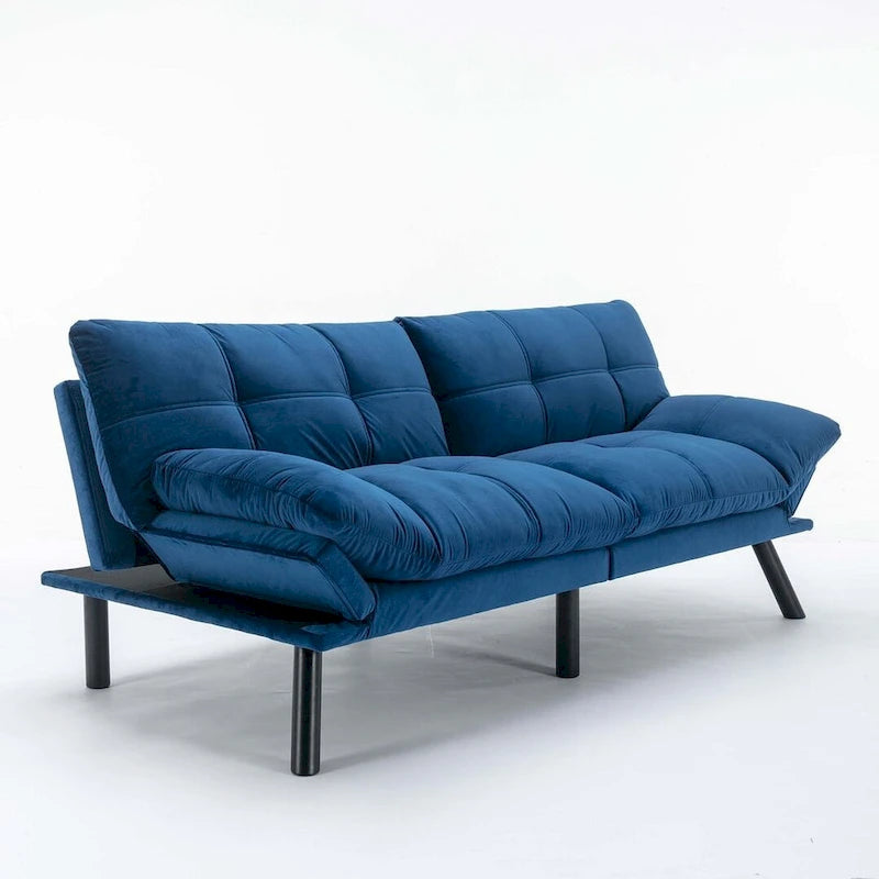 Upholstered 2-Seat Sofa Bed with Adjustable Backrest and Armrests, 177.8 cm Long – product view