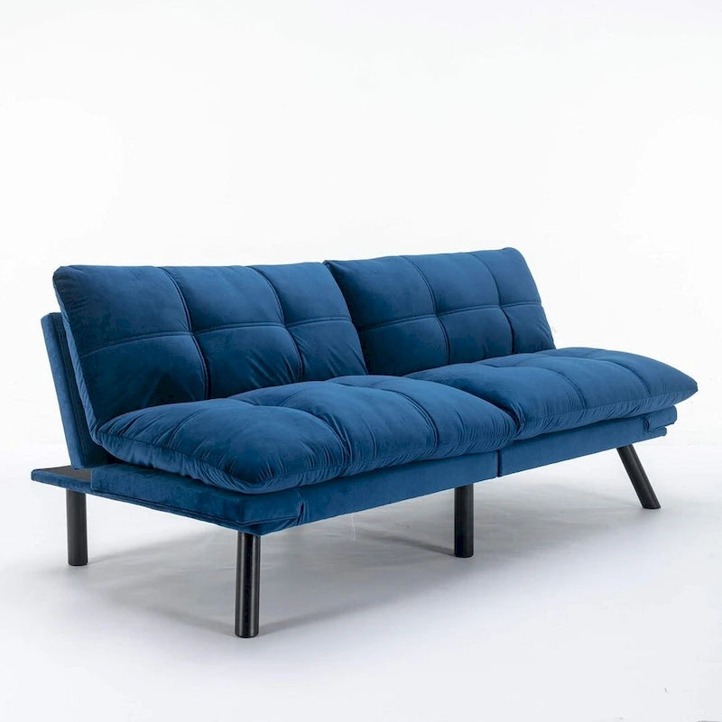 Upholstered 2-Seat Sofa Bed with Adjustable Backrest and Armrests, 177.8 cm Long – product view