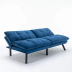 Upholstered 2-Seat Sofa Bed with Adjustable Backrest and Armrests, 177.8 cm Long – product view