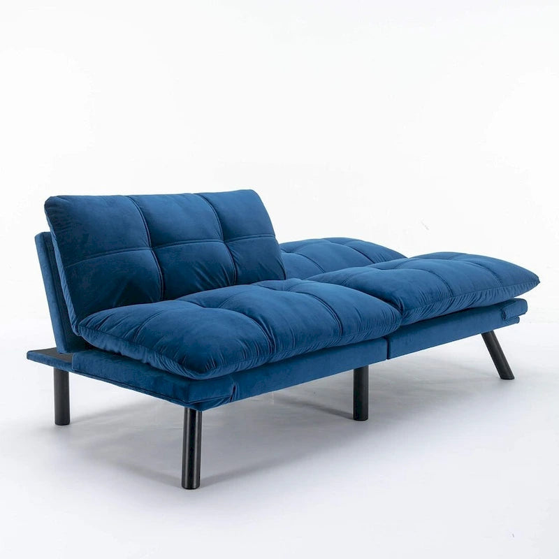 Upholstered 2-Seat Sofa Bed with Adjustable Backrest and Armrests, 177.8 cm Long – product view