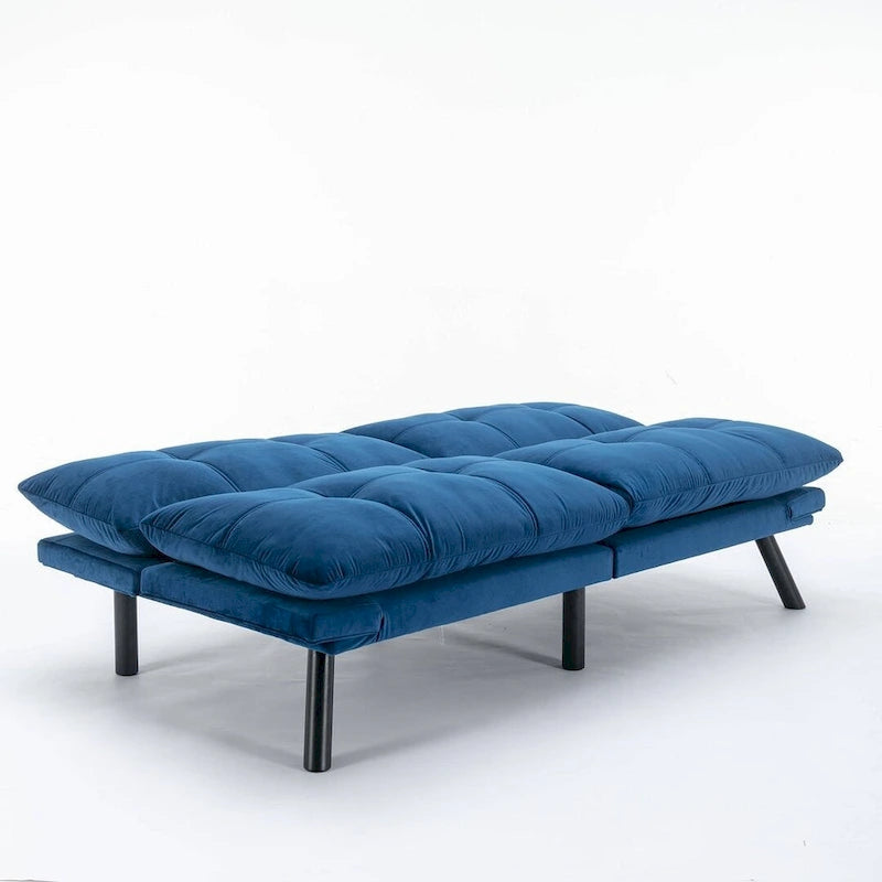 Upholstered 2-Seat Sofa Bed with Adjustable Backrest and Armrests, 177.8 cm Long – product view