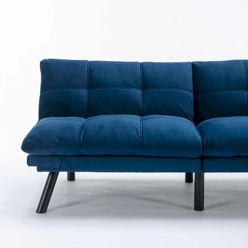 Upholstered 2-Seat Sofa Bed with Adjustable Backrest and Armrests, 177.8 cm Long – product view