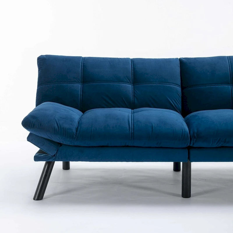 Upholstered 2-Seat Sofa Bed with Adjustable Backrest and Armrests, 177.8 cm Long – product view