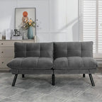 Upholstered 2-Seat Sofa Bed with Adjustable Backrest and Armrests, 177.8 cm Long – product view