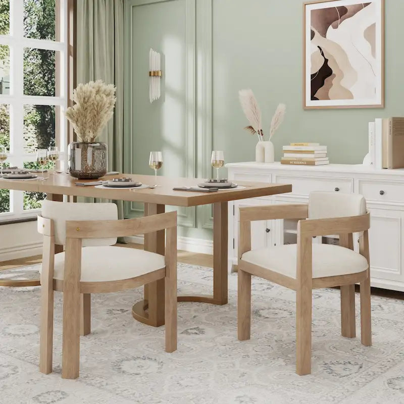 Fauteuil de salle à manger capitonné moderne