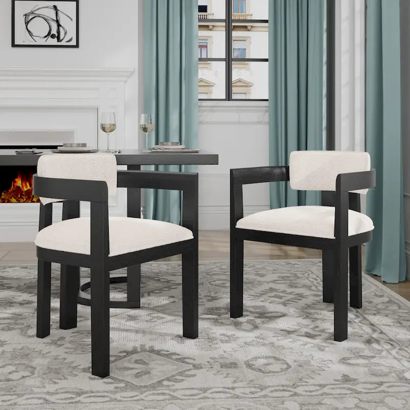 Modern Upholstered Dining Armchair – product view