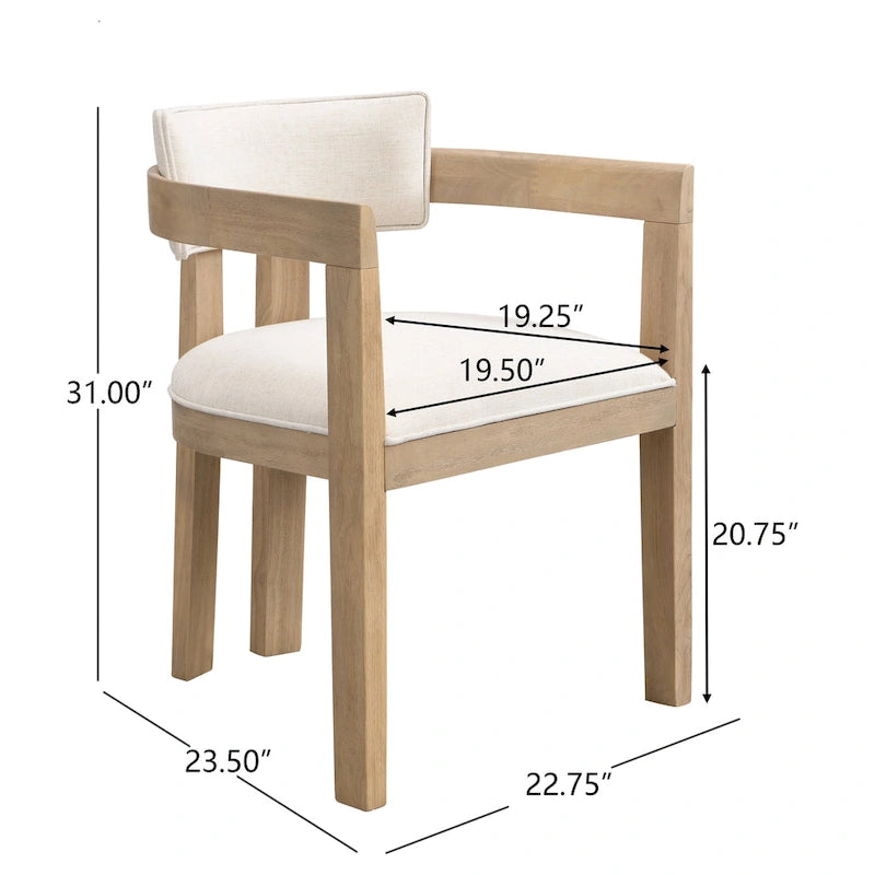 Modern Upholstered Dining Armchair – product view