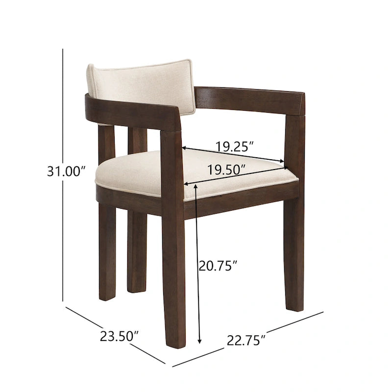 Modern Upholstered Dining Armchair – product view