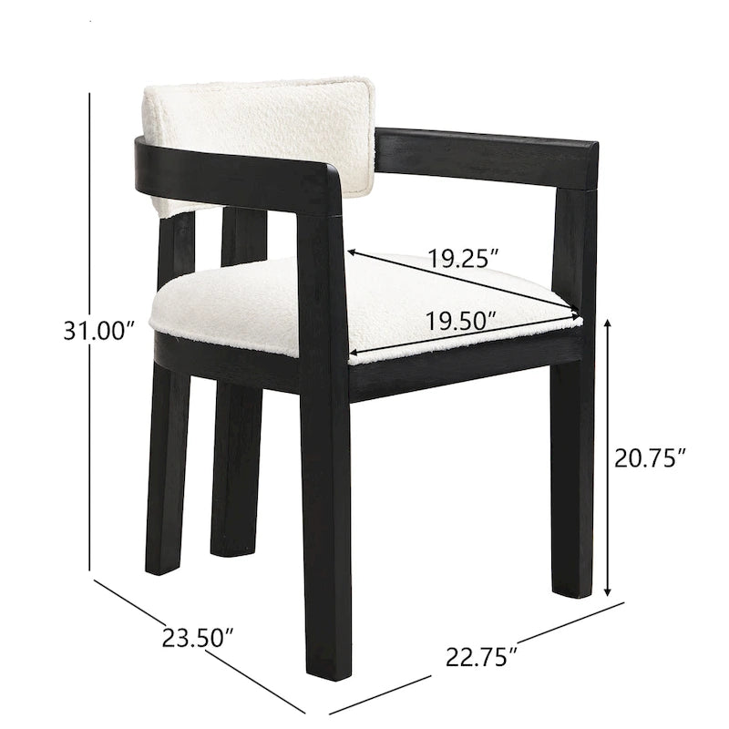Modern Upholstered Dining Armchair – product view