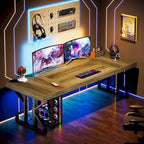 Rustic Brown Executive Office Desk, 160 cm Wide – product view
