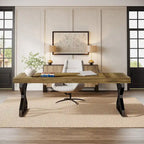 Rustic Brown Executive Office Desk, 160 cm Wide – product view