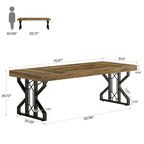 Rustic Brown Executive Office Desk, 160 cm Wide – product view