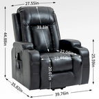 Black Power Lift Recliner with Massage, Heat & Heavy Duty Frame – product view