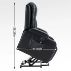 Black Power Lift Recliner with Massage, Heat & Heavy Duty Frame – product view