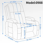 Black Power Lift Recliner with Massage, Heat & Heavy Duty Frame – product view