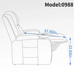 Black Power Lift Recliner with Massage, Heat & Heavy Duty Frame – product view