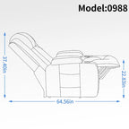 Black Power Lift Recliner with Massage, Heat & Heavy Duty Frame – product view