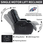 Black Power Lift Recliner with Massage, Heat & Heavy Duty Frame – product view
