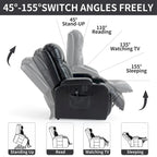 Black Power Lift Recliner with Massage, Heat & Heavy Duty Frame – product view