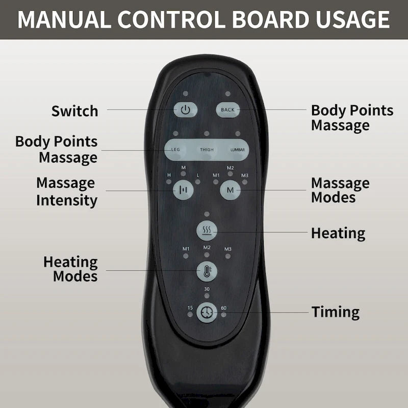Black Power Lift Recliner with Massage, Heat & Heavy Duty Frame – product view