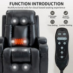 Black Power Lift Recliner with Massage, Heat & Heavy Duty Frame – product view