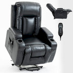 Black Power Lift Recliner with Massage, Heat & Heavy Duty Frame – product view