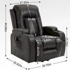 Black Power Lift Recliner with Massage, Heat & Heavy Duty Frame – product view