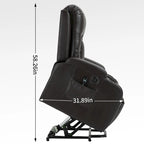 Black Power Lift Recliner with Massage, Heat & Heavy Duty Frame – product view
