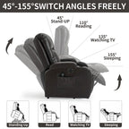 Black Power Lift Recliner with Massage, Heat & Heavy Duty Frame – product view
