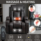 Black Power Lift Recliner with Massage, Heat & Heavy Duty Frame – product view