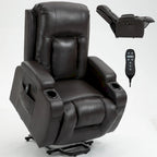 Black Power Lift Recliner with Massage, Heat & Heavy Duty Frame – product view